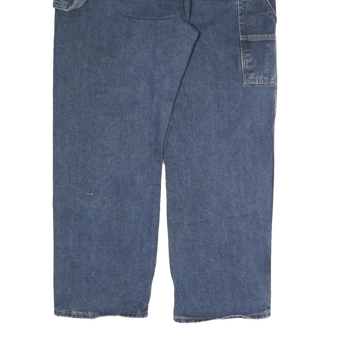 DICKIES Mens Relaxed Blue Denim Zip Jeans W40 L30 Workwear Durable