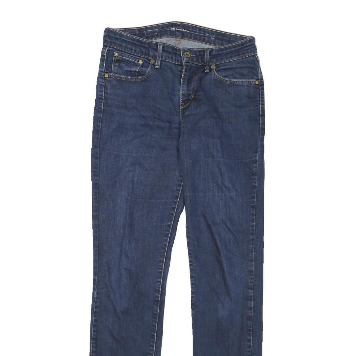 LEVI'S Womens Slim Blue Denim Raw Slim Skinny Jeans W28 L31 Classic Fit Zip