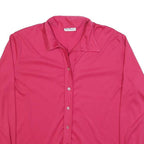 YALLE CLASSICS Womens Pink Basic Shirt Long Sleeve Collared XL Soft Cotton Blend