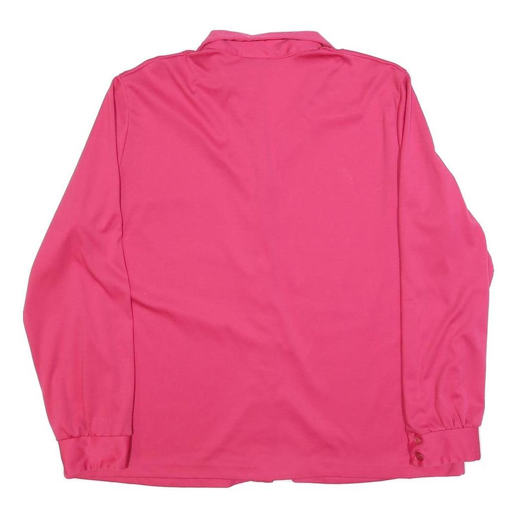 YALLE CLASSICS Womens Pink Basic Shirt Long Sleeve Collared XL Soft Cotton Blend