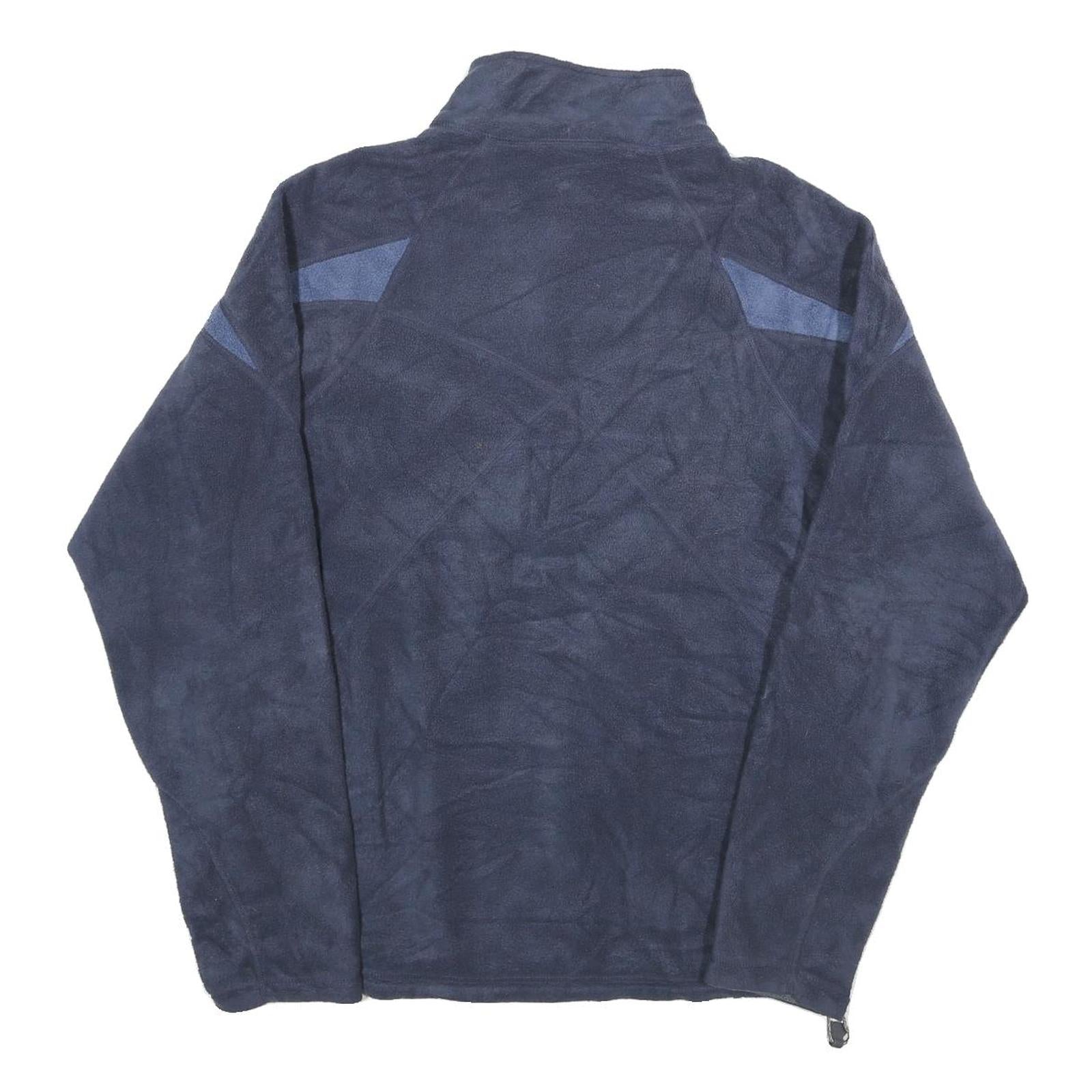 HELLY HANSEN Mens Navy Blue Jacket L Polyester Fleece Zip Front Outdoor Casual