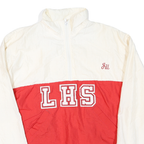 Mens Cream & Red LHS Zip Jacket L Polyester Blend Plain Casual Outerwear