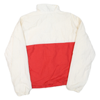 Mens Cream & Red LHS Zip Jacket L Polyester Blend Plain Casual Outerwear