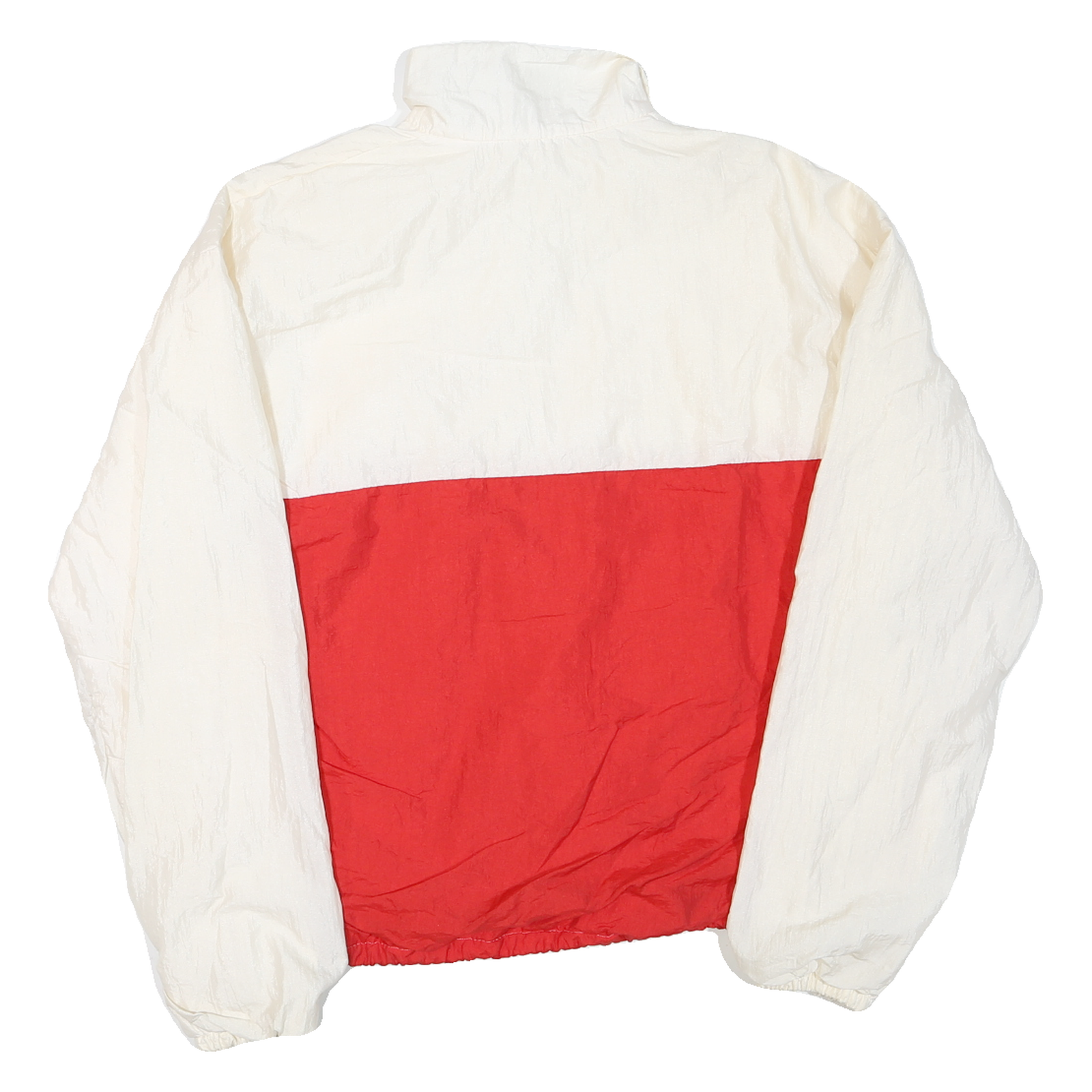 Mens Cream & Red LHS Zip Jacket L Polyester Blend Plain Casual Outerwear