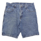 WRANGLER Mens Denim Blue Casual Shorts L W36 Cotton Blend Button Closure