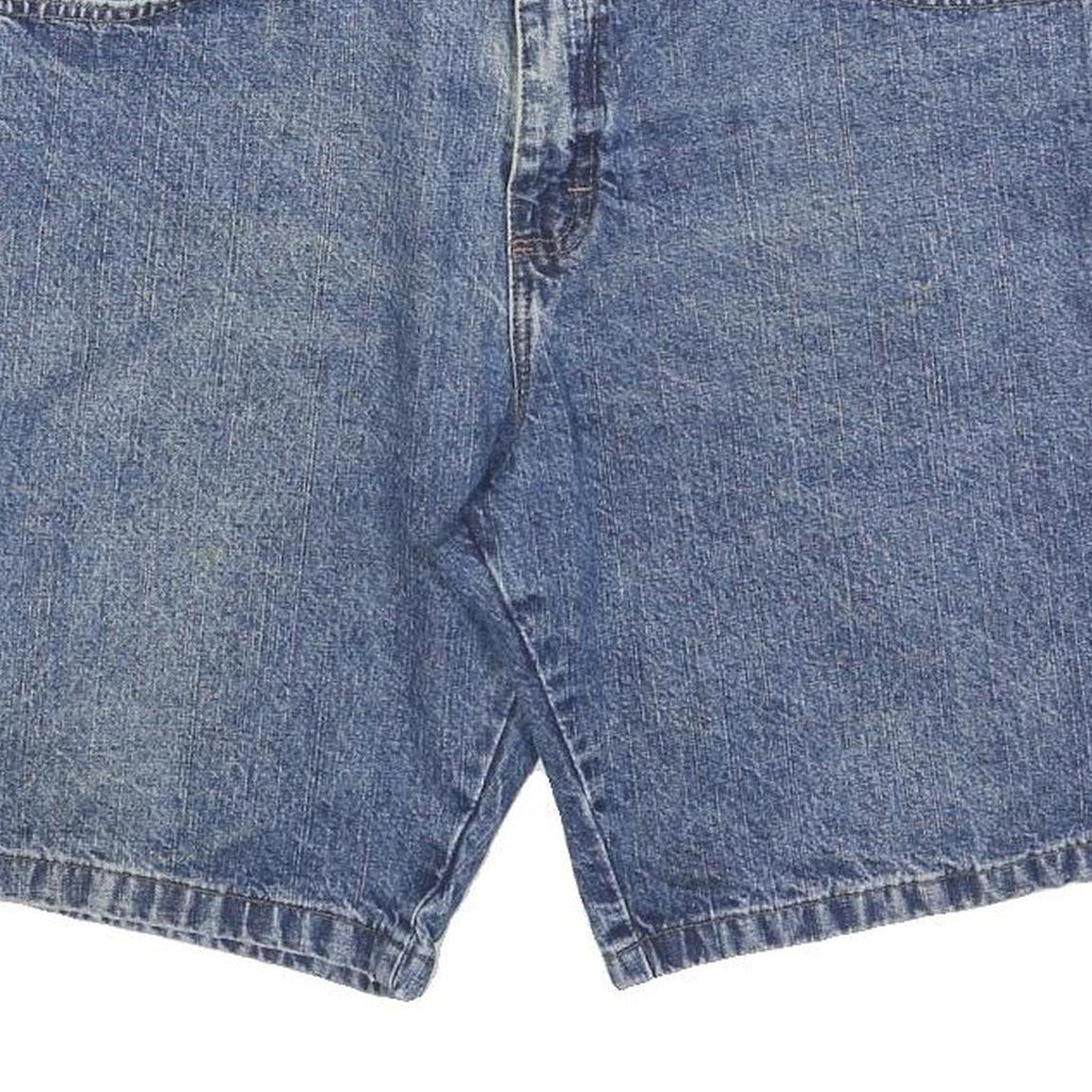 WRANGLER Mens Denim Blue Casual Shorts L W36 Cotton Blend Button Closure