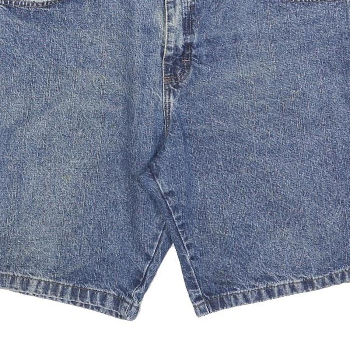 WRANGLER Mens Denim Blue Casual Shorts L W36 Cotton Blend Button Closure