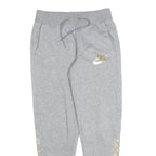 NIKE Womens Grey & Gold Joggers Slim Tapered S W26 L28 Sweatpants