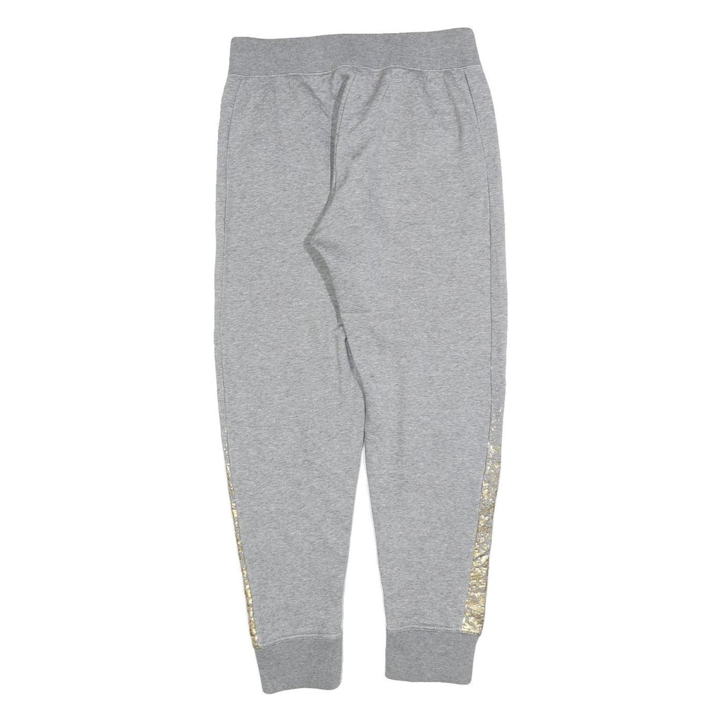 NIKE Womens Grey & Gold Joggers Slim Tapered S W26 L28 Sweatpants