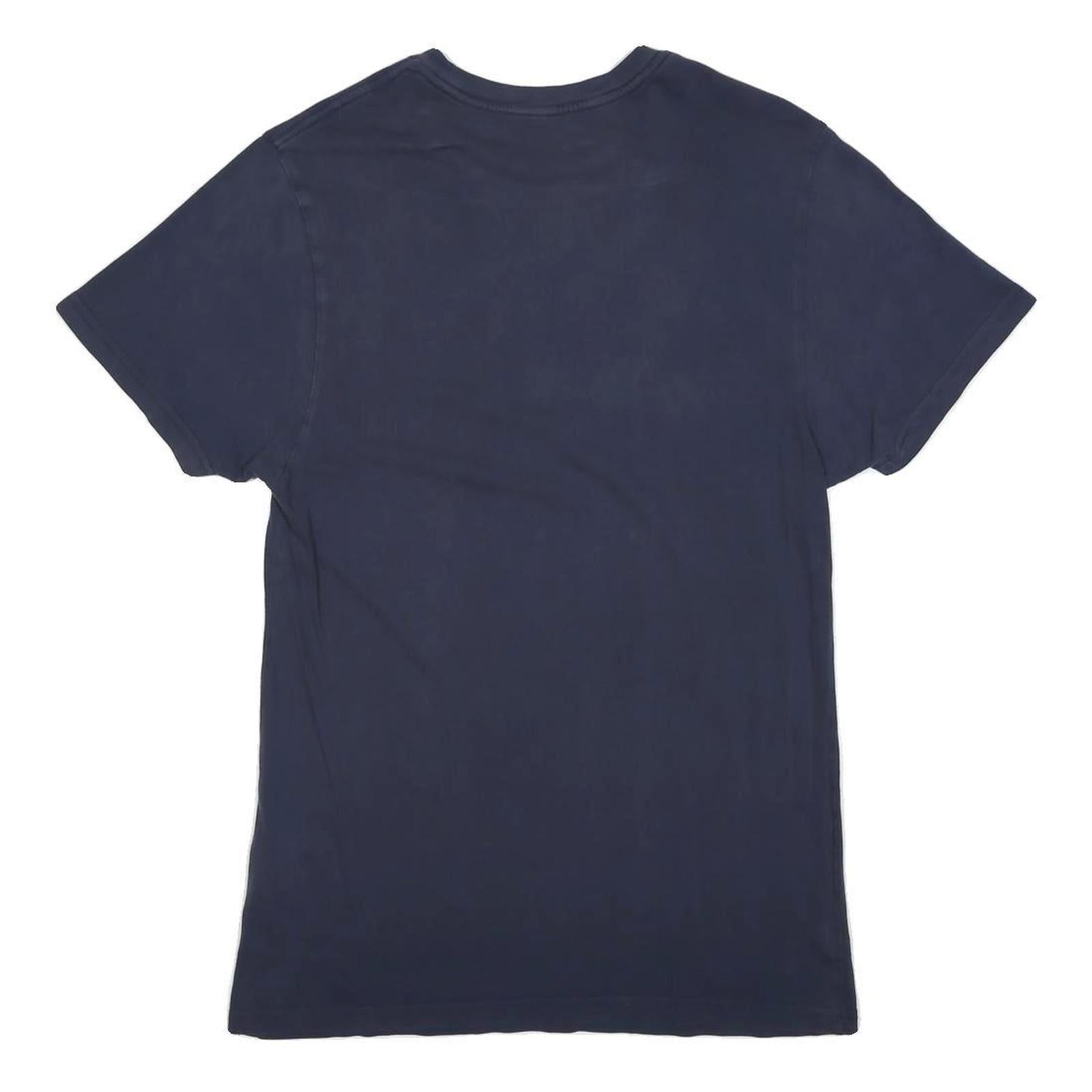 VANS Mens Navy Blue Logo Graphic T-Shirt S Short Sleeve Crew Neck Cotton Blend