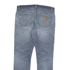 CARHARTT Mens Jeans Blue Regular Straight Denim Medium W36 L32 Classic Zip