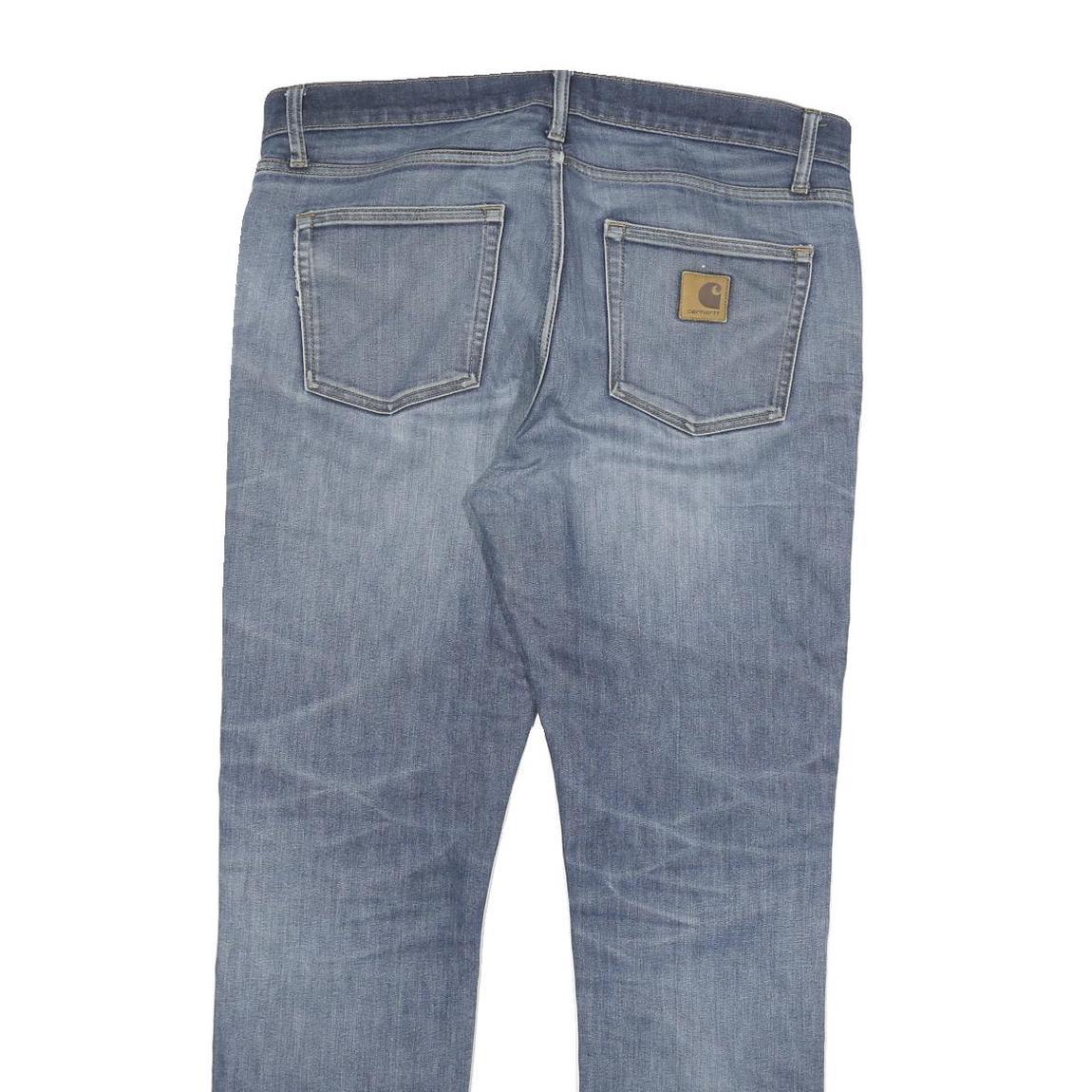 CARHARTT Mens Jeans Blue Regular Straight Denim Medium W36 L32 Classic Zip