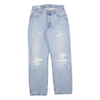 LEVI'S 501 Big E Womens Jeans Blue Regular Straight Denim Light W28 L30