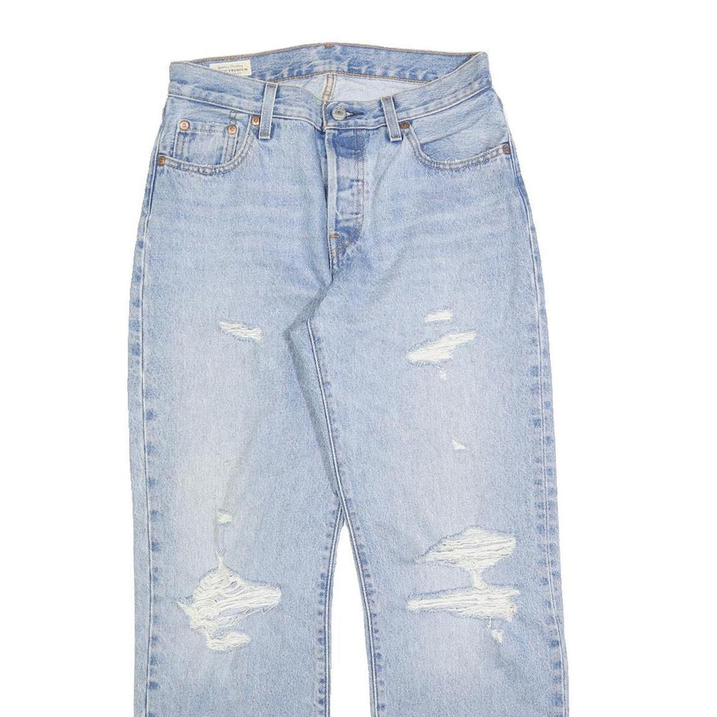 LEVI'S 501 Big E Womens Jeans Blue Regular Straight Denim Light W28 L30