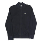 LACOSTE Mens Navy Blue Cotton Blend Zip Jacket S Casual Sportswear Track Top
