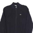 LACOSTE Mens Navy Blue Cotton Blend Zip Jacket S Casual Sportswear Track Top