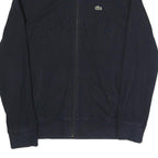 LACOSTE Mens Navy Blue Cotton Blend Zip Jacket S Casual Sportswear Track Top
