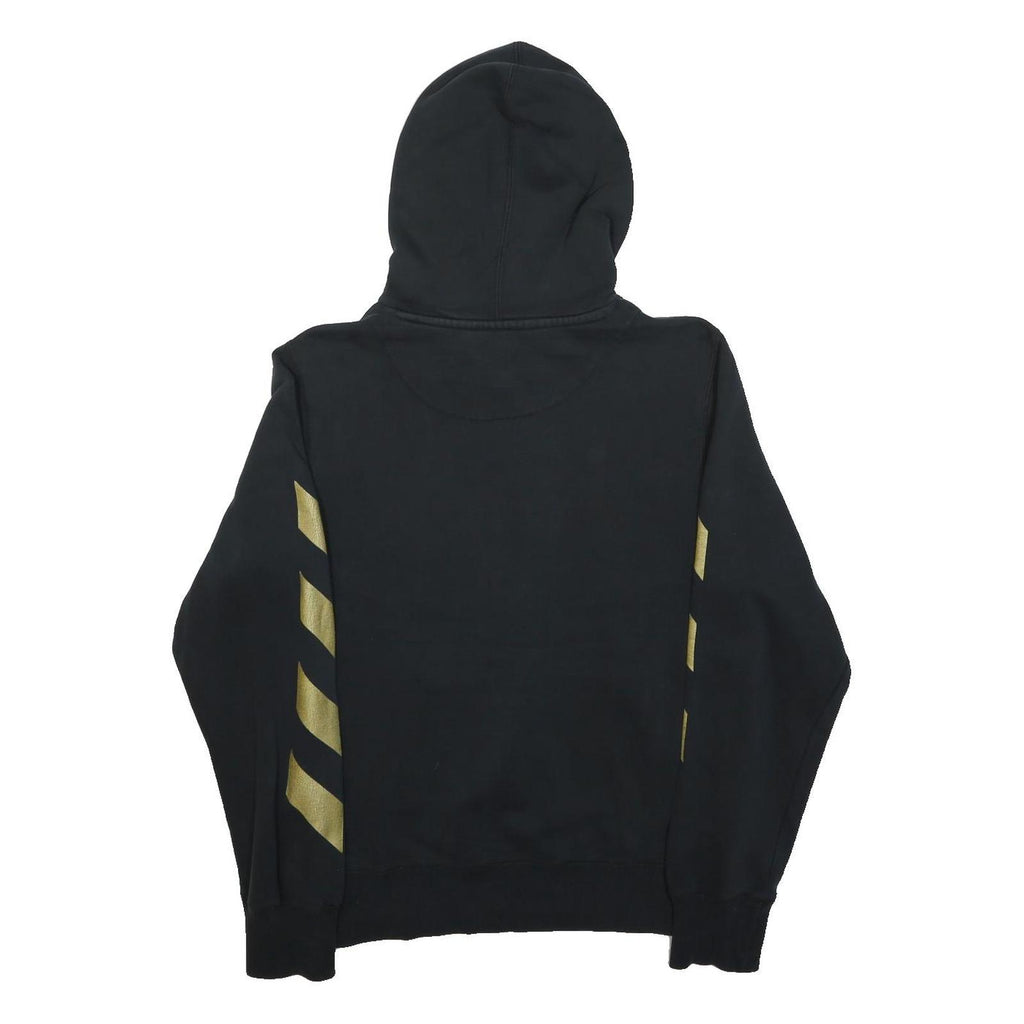 NIKE Womens Black & Gold Hoodie S Pullover Cotton Blend Sports Sweatshirt