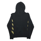 NIKE Womens Black & Gold Hoodie S Pullover Cotton Blend Sports Sweatshirt