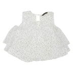 ZARA Womens Printed Top White Sleeveless Spotted M