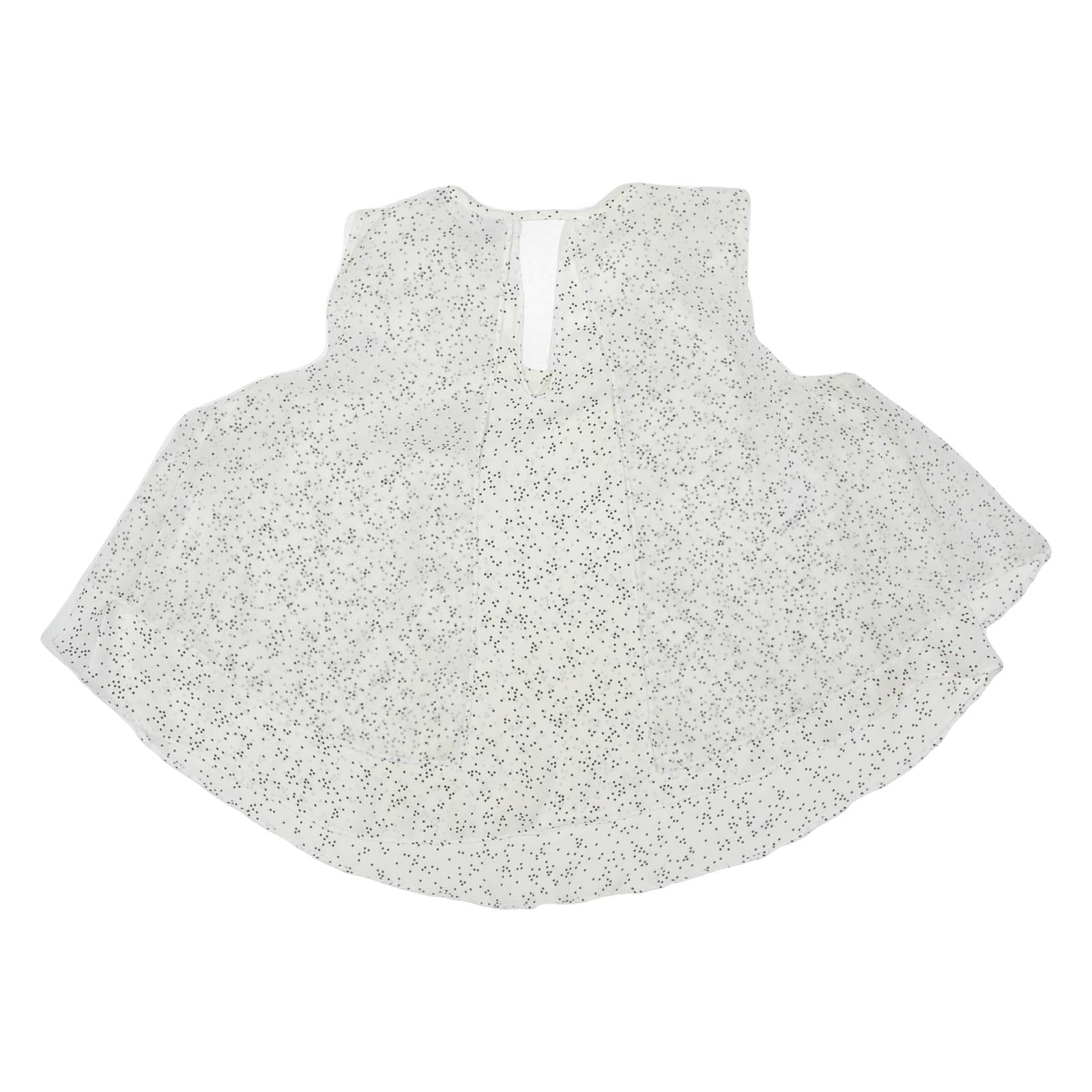 ZARA Womens Printed Top White Sleeveless Spotted M
