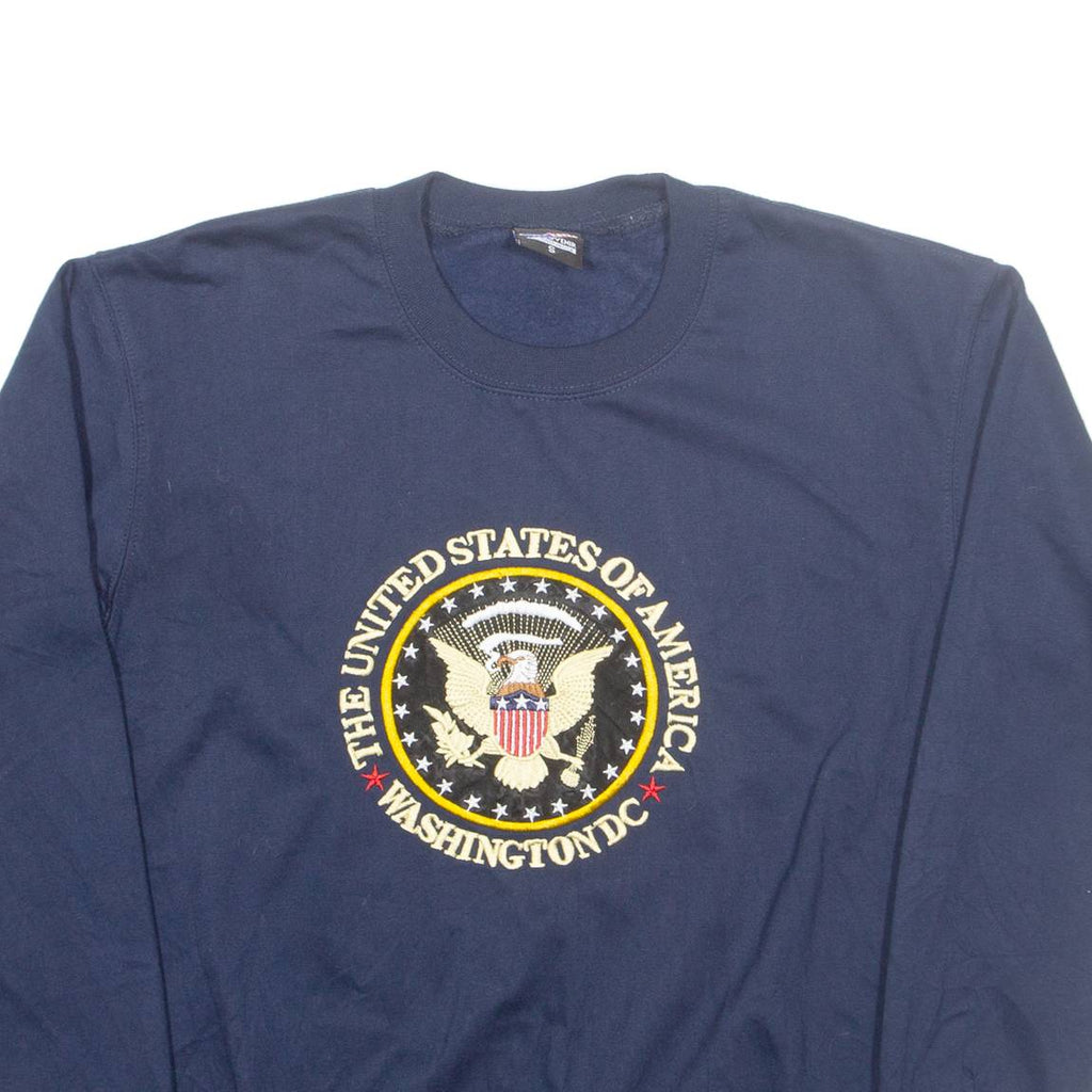 NT SOUVENIR Washington DC Womens Sweatshirt Blue USA S