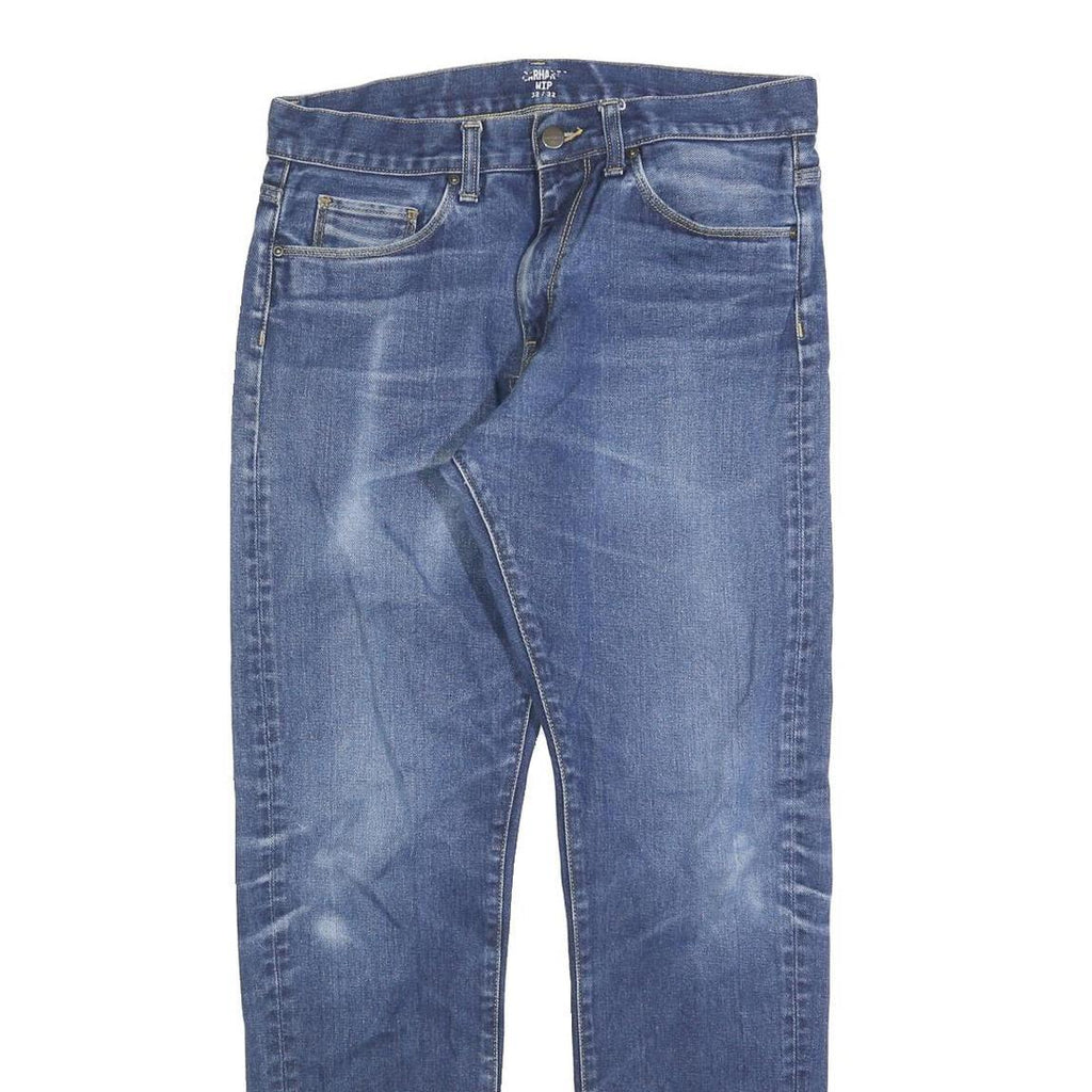CARHARTT Mens Jeans Blue Slim Skinny Denim Medium W32 L32 Zip Casual Wear