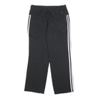 ADIDAS Womens Joggers Black & White Slim Straight UK 12 W30 L30 Cotton Blend