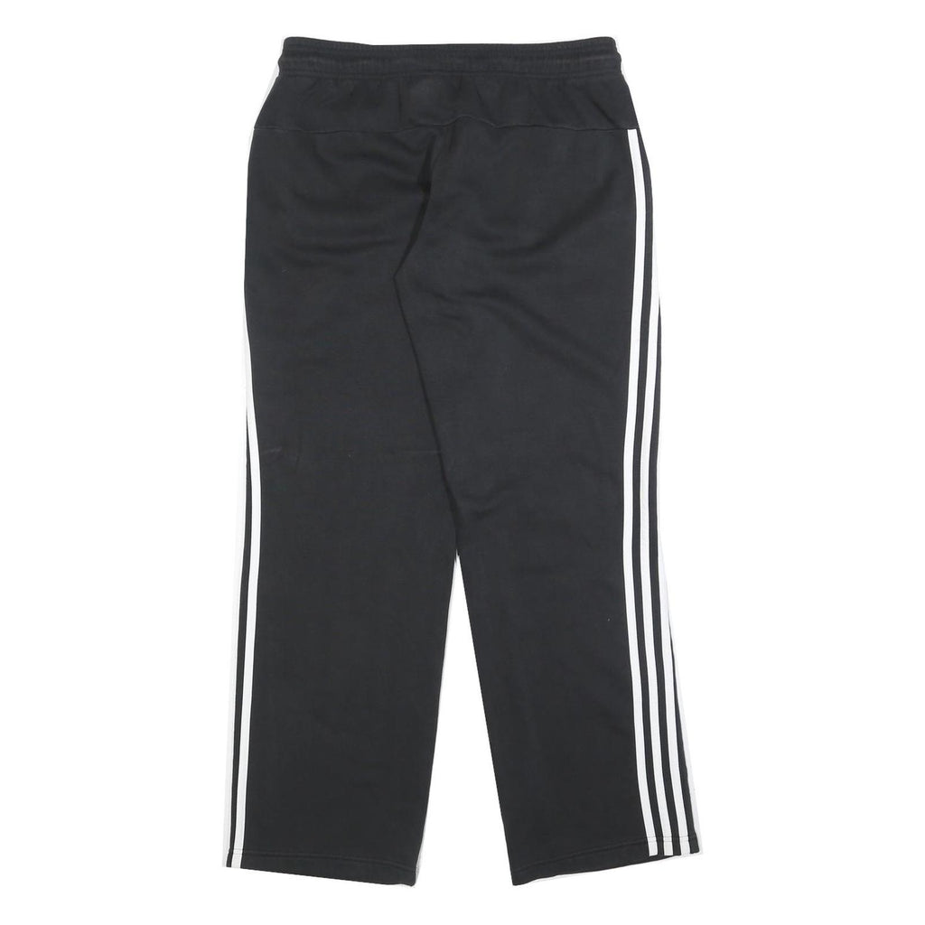 ADIDAS Womens Joggers Black & White Slim Straight UK 12 W30 L30 Cotton Blend