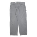 CARHARTT Mens Cotton Blend Grey Relaxed Straight Trousers W34 L30 Workwear