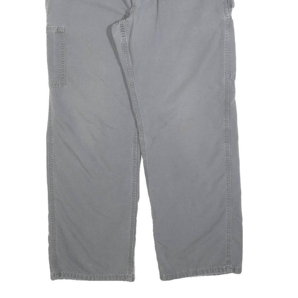CARHARTT Mens Cotton Blend Grey Relaxed Straight Trousers W34 L30 Workwear