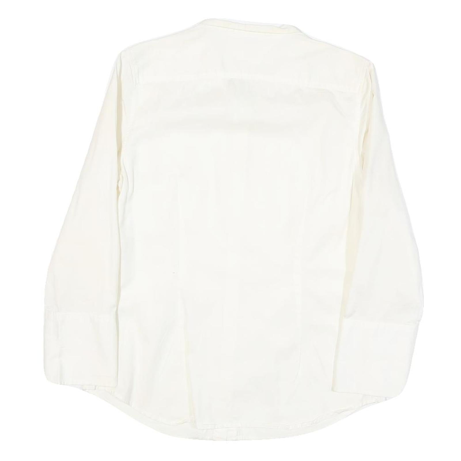 TOMMY HILFIGER Womens White Shirt Long Sleeve Collared M Classic Cotton Blend