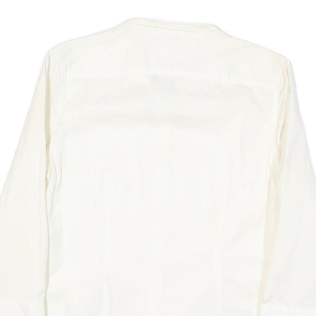 TOMMY HILFIGER Womens White Shirt Long Sleeve Collared M Classic Cotton Blend