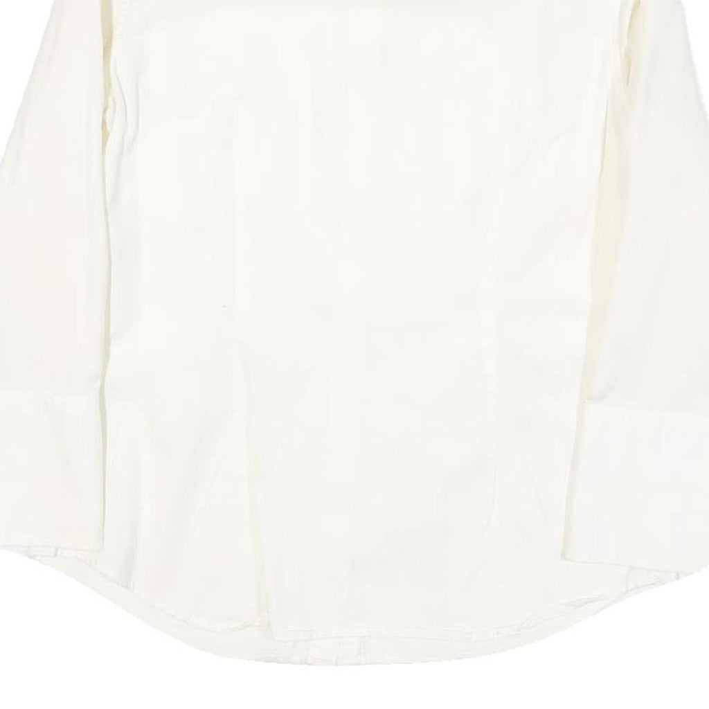 TOMMY HILFIGER Womens White Shirt Long Sleeve Collared M Classic Cotton Blend