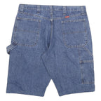 DICKIES Mens Denim Blue Workwear Carpenter Shorts 2XL W36 Cotton Blend