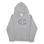 CHAMPION Womens Grey Hoodie L Cotton Blend Pullover Sweatshirt