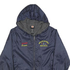 DICKIES Womens Navy Blue Staff Preschool Embroidered Zip Hooded Jacket S