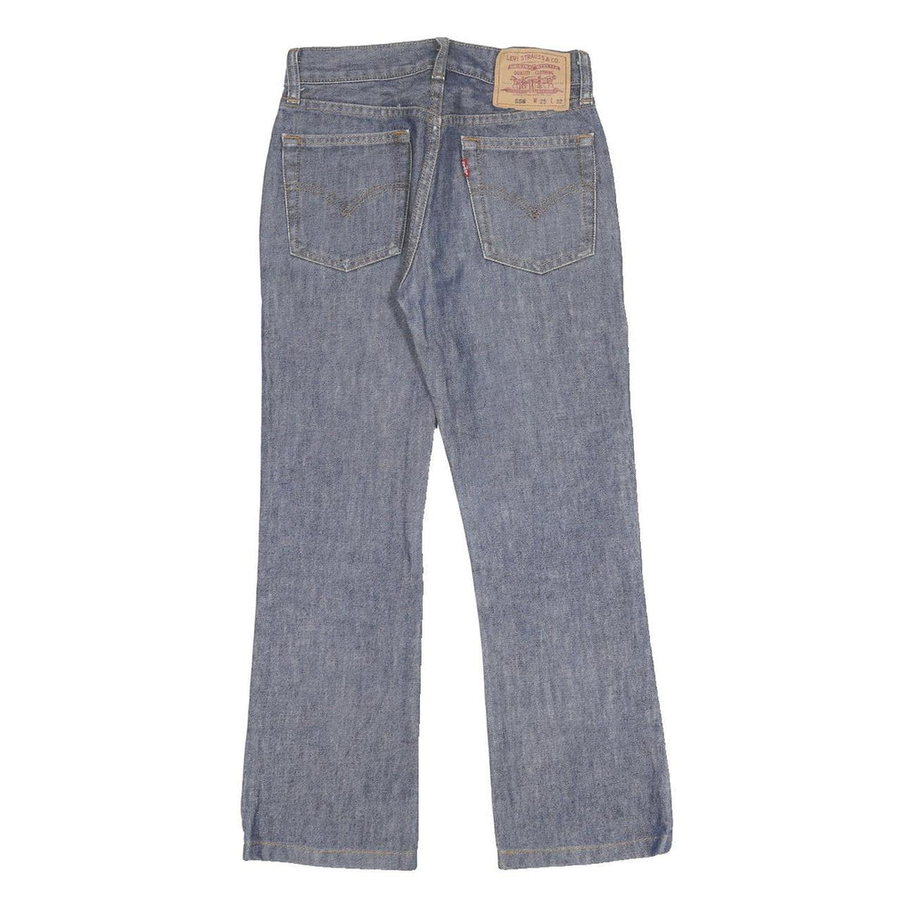 LEVI'S 558 Womens Jeans Blue Regular Straight Denim Medium W25 L24 Classic Zip