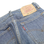 LEVI'S 558 Womens Jeans Blue Regular Straight Denim Medium W25 L24 Classic Zip