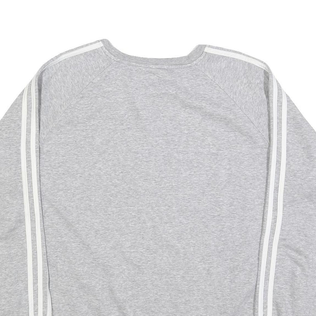 ADIDAS Womens Grey Sweatshirt Crew Neck M Cotton Blend Casual Retro
