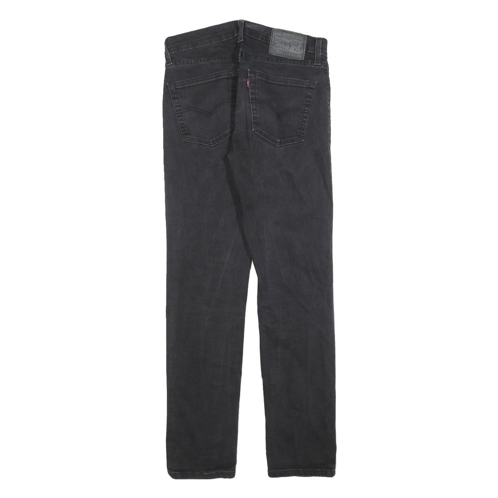 LEVI'S 511 Slim Mens Black Slim Skinny Denim Medium W30 L32 Jeans Zip