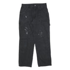 DICKIES Mens Regular Fit Black Cotton Blend Workwear Trousers W32 L30