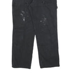 DICKIES Mens Regular Fit Black Cotton Blend Workwear Trousers W32 L30