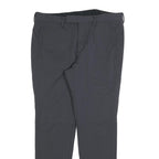 PRADA Womens Polyester Blend Black Slim Trousers W34 L30 Zip Closure Stylish