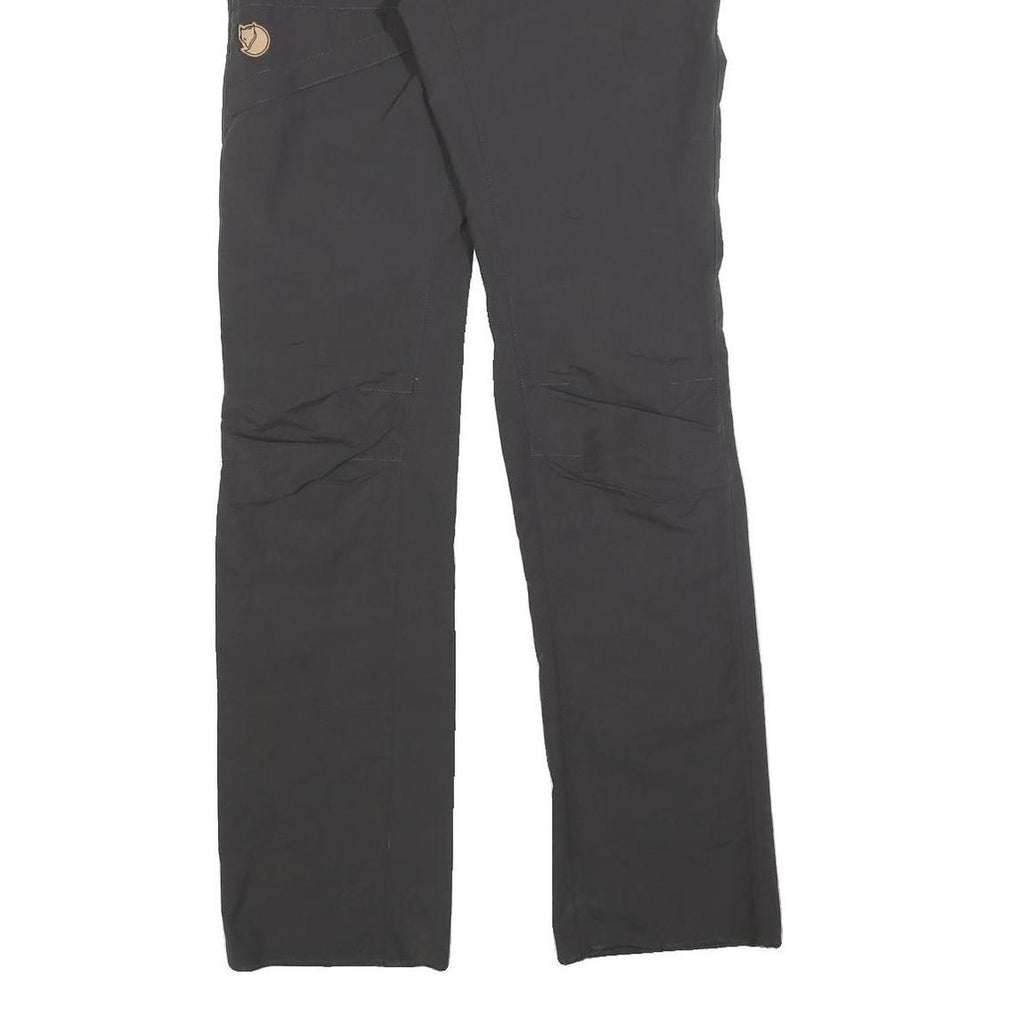 FJALLRAVEN Womens Polyester Black Slim Trousers W26 L34 Outdoor Adventure Zip