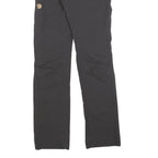 FJALLRAVEN Womens Polyester Black Slim Trousers W26 L34 Outdoor Adventure Zip
