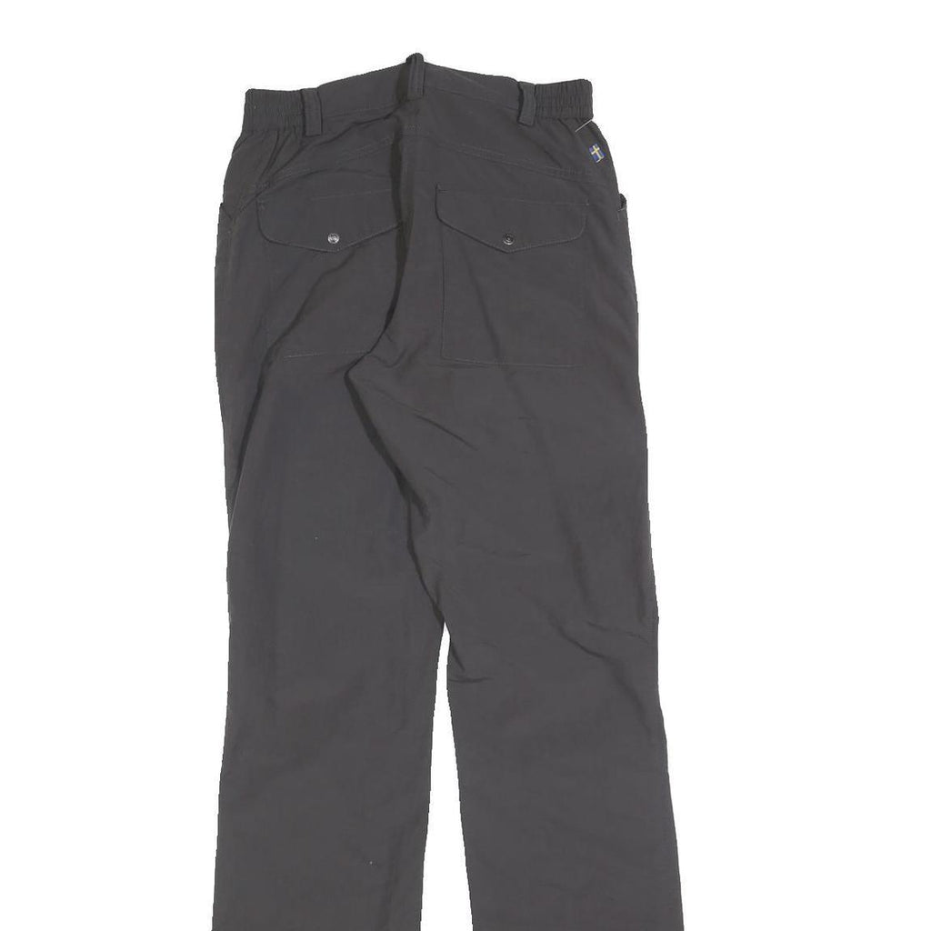 FJALLRAVEN Womens Polyester Black Slim Trousers W26 L34 Outdoor Adventure Zip