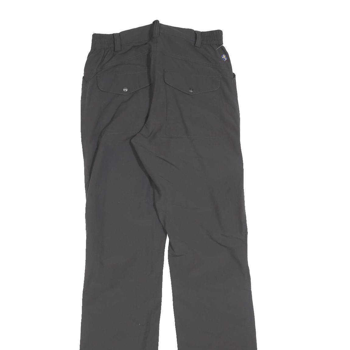 FJALLRAVEN Womens Polyester Black Slim Trousers W26 L34 Outdoor Adventure Zip