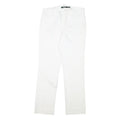 LAUREN RALPH LAUREN Womens Cotton Blend White Slim Straight Trousers W30 L28
