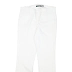 LAUREN RALPH LAUREN Womens Cotton Blend White Slim Straight Trousers W30 L28